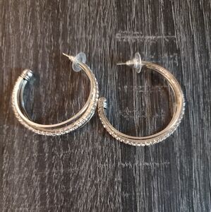 Elegant Silver Hoop Earrings
